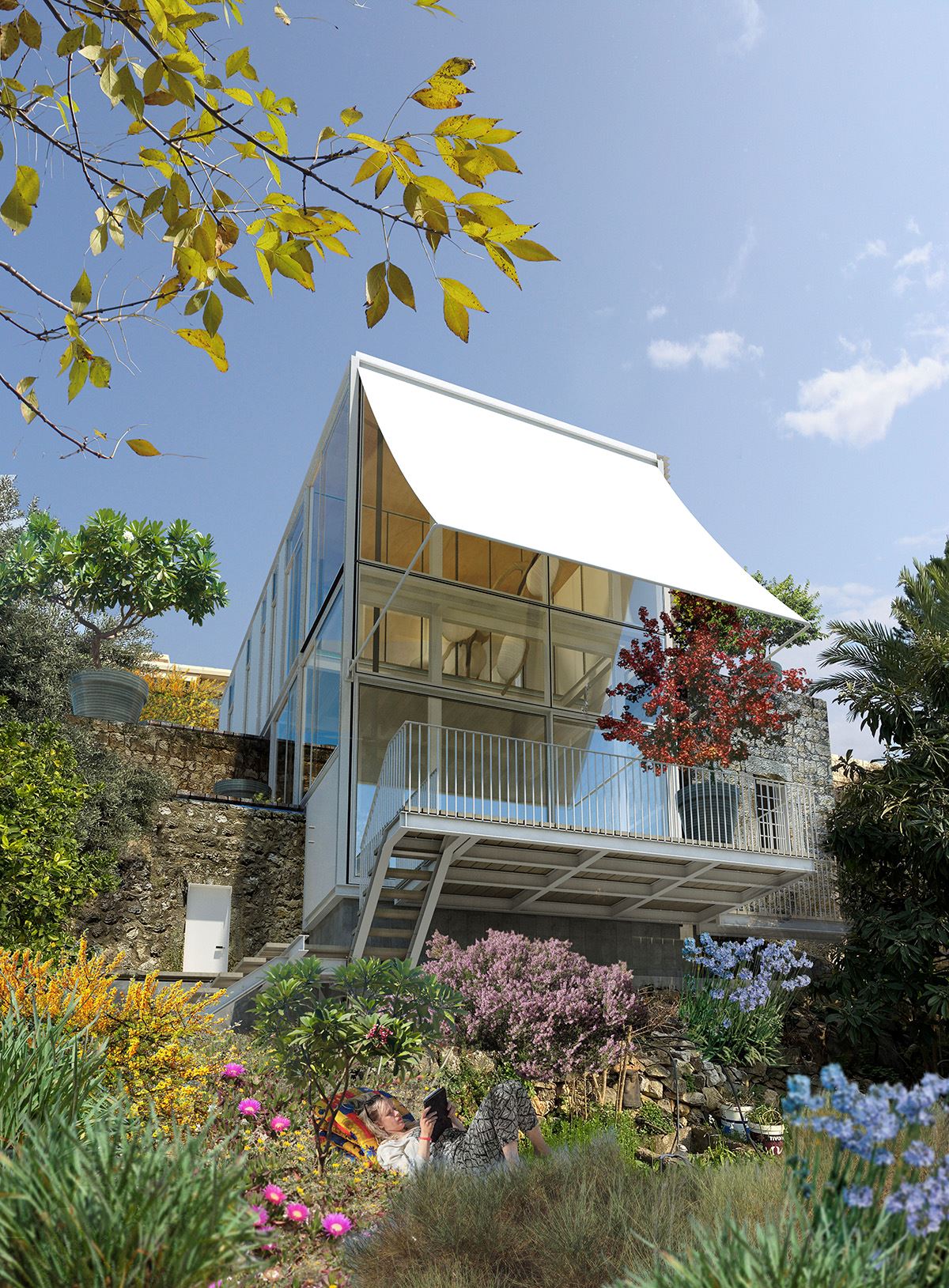 House in Jbeil, Restoration and Extension